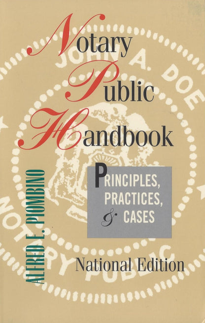 Virginia Notary Handbook.pdf Notary Public Handbook: Principles, Practices & Cases, National Editio ...